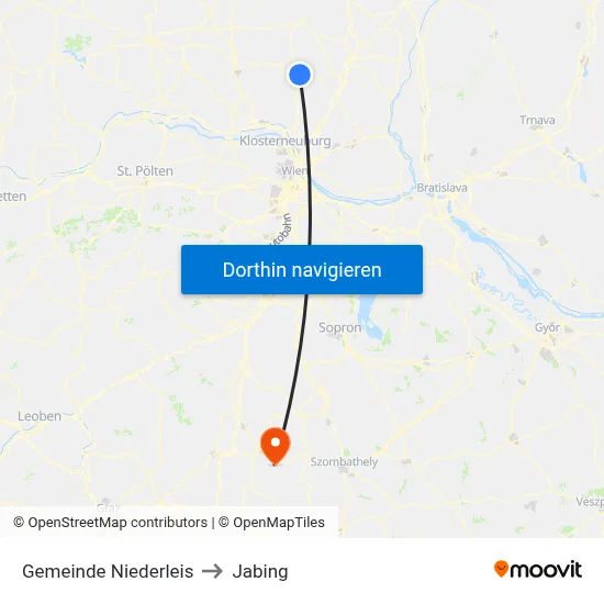 Gemeinde Niederleis to Jabing map
