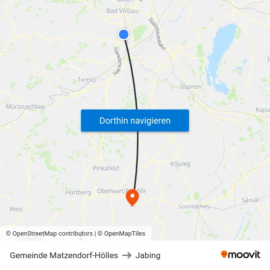 Gemeinde Matzendorf-Hölles to Jabing map