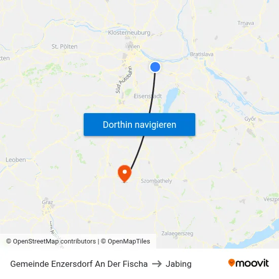 Gemeinde Enzersdorf An Der Fischa to Jabing map