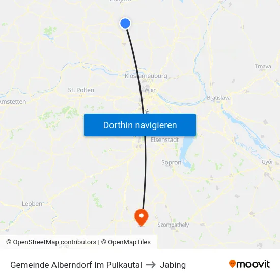 Gemeinde Alberndorf Im Pulkautal to Jabing map