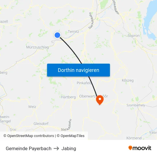 Gemeinde Payerbach to Jabing map