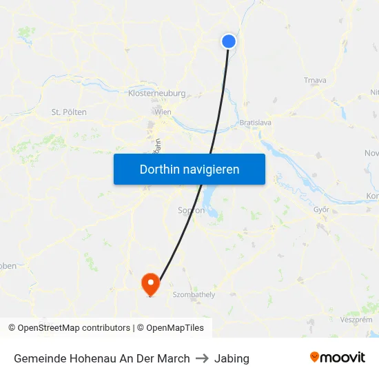 Gemeinde Hohenau An Der March to Jabing map