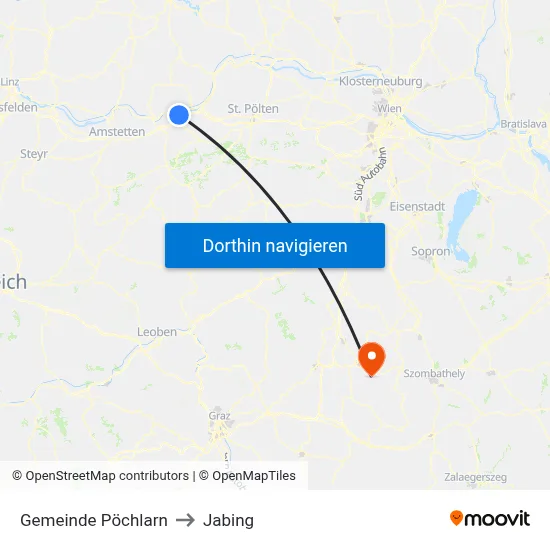 Gemeinde Pöchlarn to Jabing map