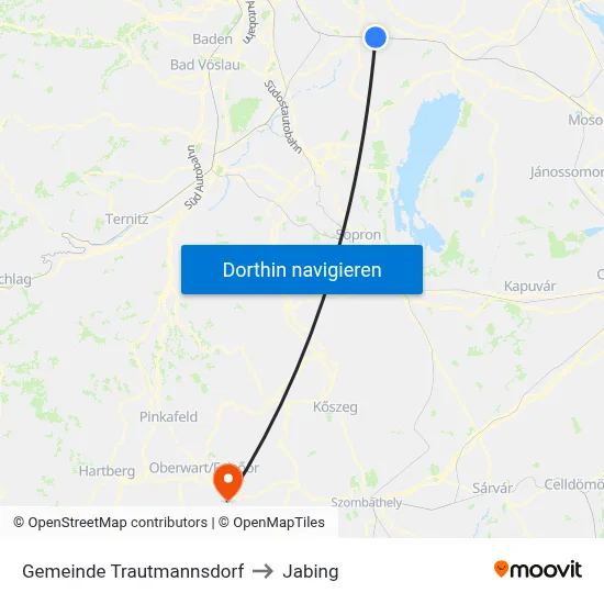 Gemeinde Trautmannsdorf to Jabing map