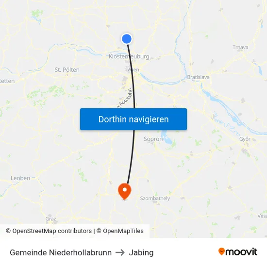 Gemeinde Niederhollabrunn to Jabing map