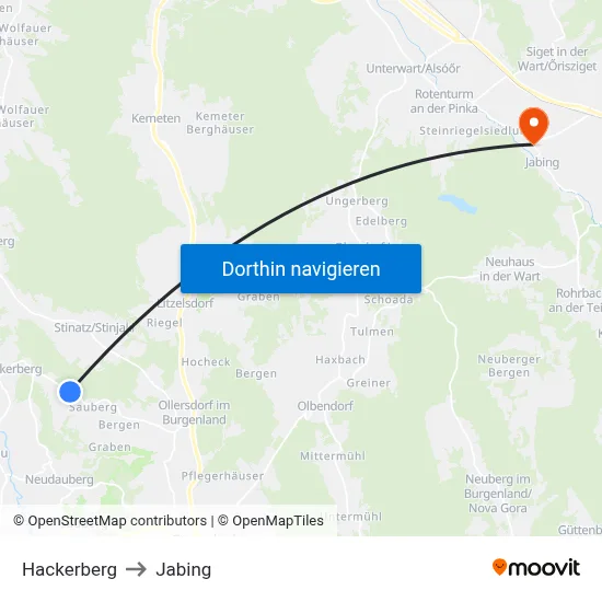 Hackerberg to Jabing map