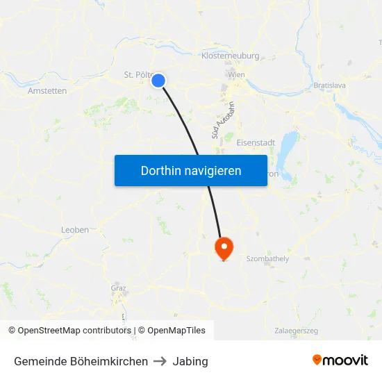 Gemeinde Böheimkirchen to Jabing map