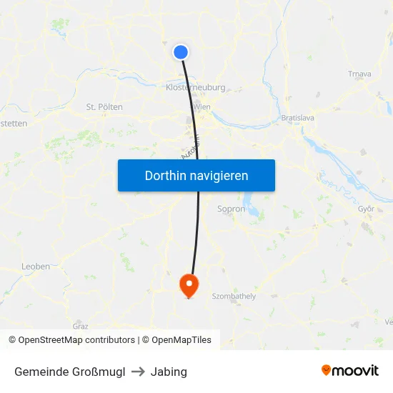 Gemeinde Großmugl to Jabing map