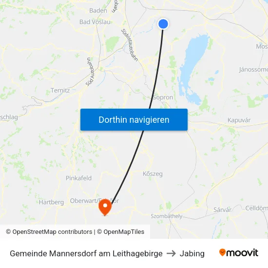 Gemeinde Mannersdorf am Leithagebirge to Jabing map
