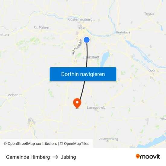 Gemeinde Himberg to Jabing map