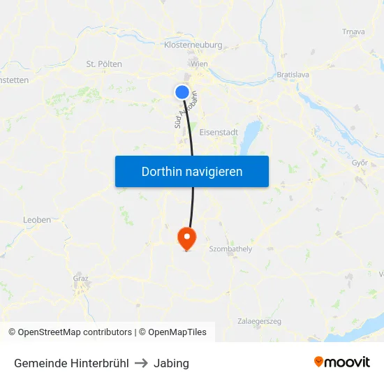 Gemeinde Hinterbrühl to Jabing map