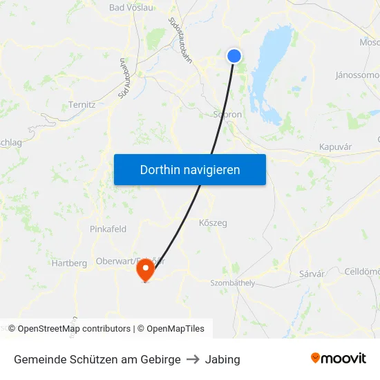 Gemeinde Schützen am Gebirge to Jabing map