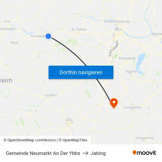 Gemeinde Neumarkt An Der Ybbs to Jabing map
