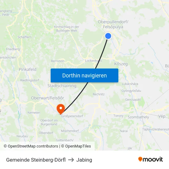 Gemeinde Steinberg-Dörfl to Jabing map