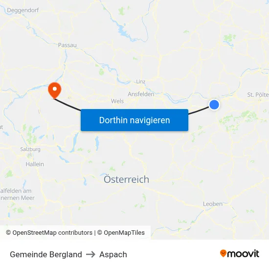 Gemeinde Bergland to Aspach map