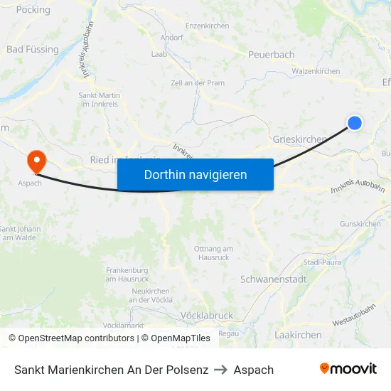 Sankt Marienkirchen An Der Polsenz to Aspach map