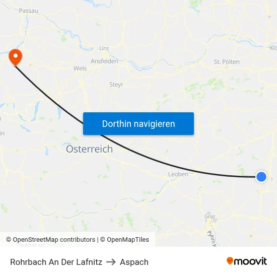 Rohrbach An Der Lafnitz to Aspach map