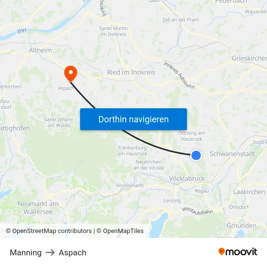 Manning to Aspach map