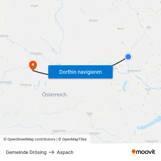 Gemeinde Drösing to Aspach map