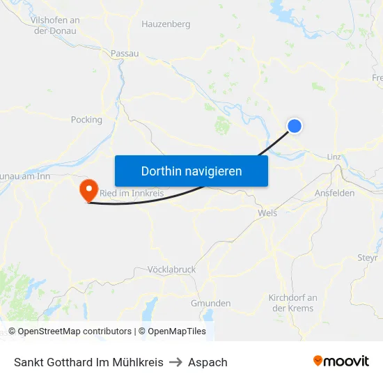 Sankt Gotthard Im Mühlkreis to Aspach map