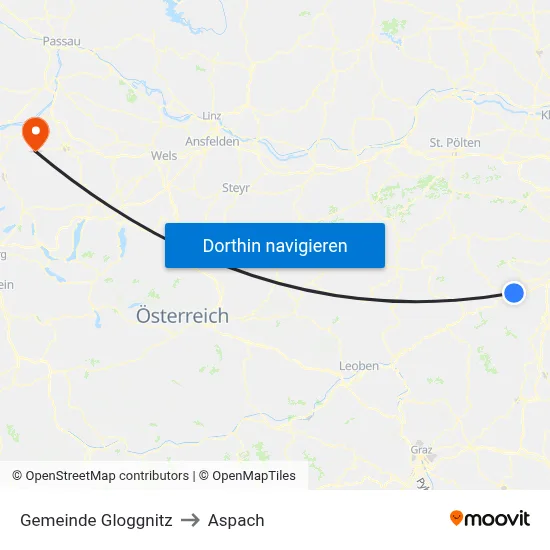 Gemeinde Gloggnitz to Aspach map