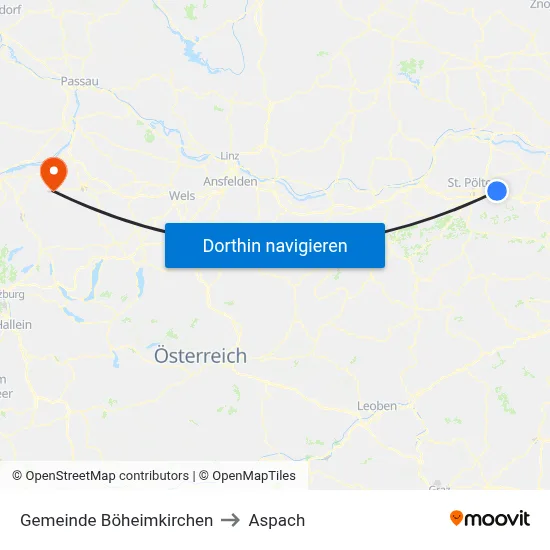 Gemeinde Böheimkirchen to Aspach map
