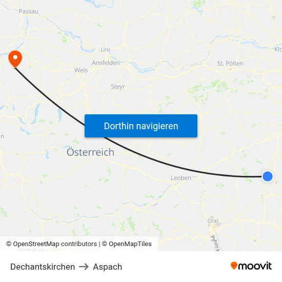 Dechantskirchen to Aspach map