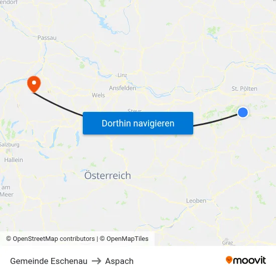 Gemeinde Eschenau to Aspach map