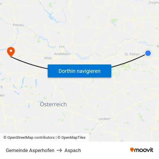 Gemeinde Asperhofen to Aspach map