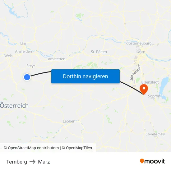 Ternberg to Marz map