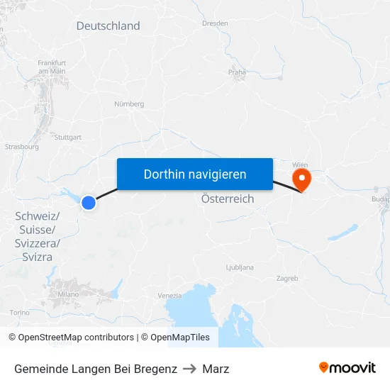 Gemeinde Langen Bei Bregenz to Marz map