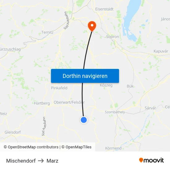 Mischendorf to Marz map