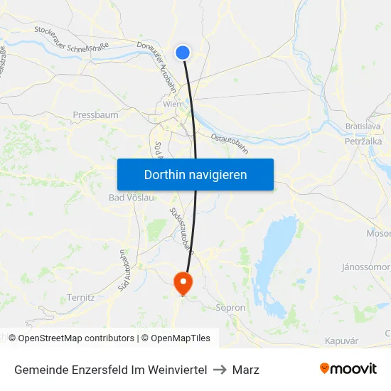 Gemeinde Enzersfeld Im Weinviertel to Marz map