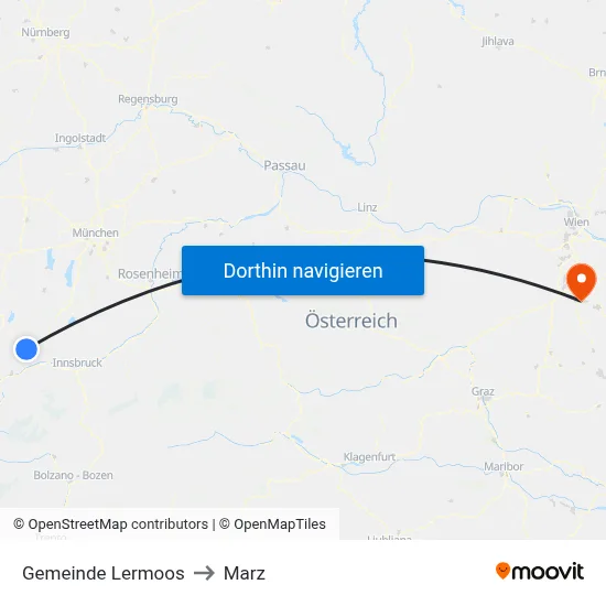 Gemeinde Lermoos to Marz map