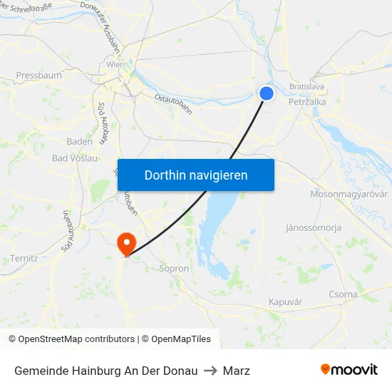Gemeinde Hainburg An Der Donau to Marz map