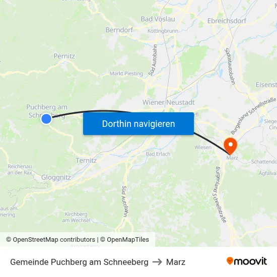 Gemeinde Puchberg am Schneeberg to Marz map