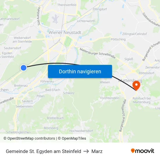 Gemeinde St. Egyden am Steinfeld to Marz map