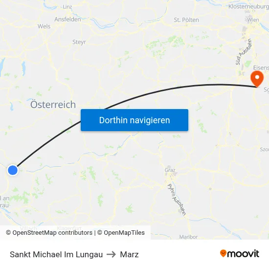 Sankt Michael Im Lungau to Marz map