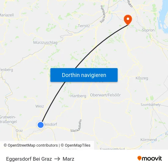 Eggersdorf Bei Graz to Marz map