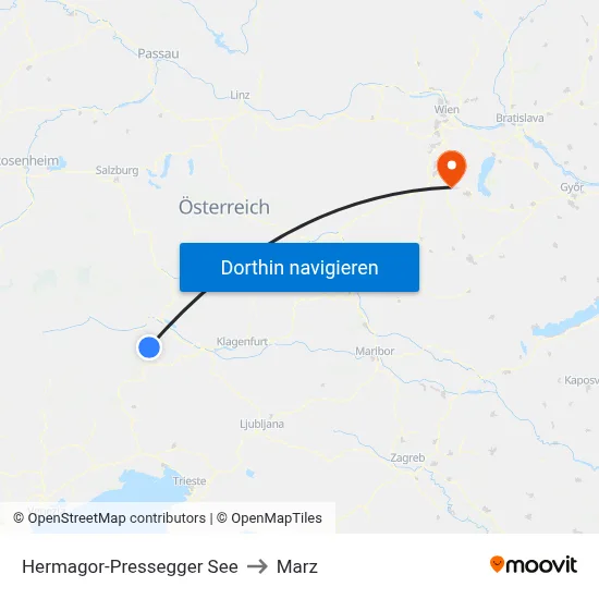 Hermagor-Pressegger See to Marz map