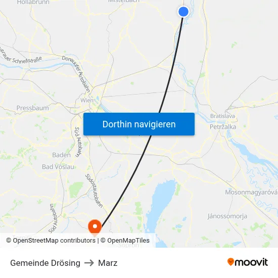 Gemeinde Drösing to Marz map