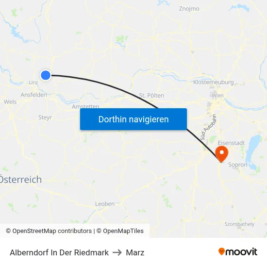 Alberndorf In Der Riedmark to Marz map