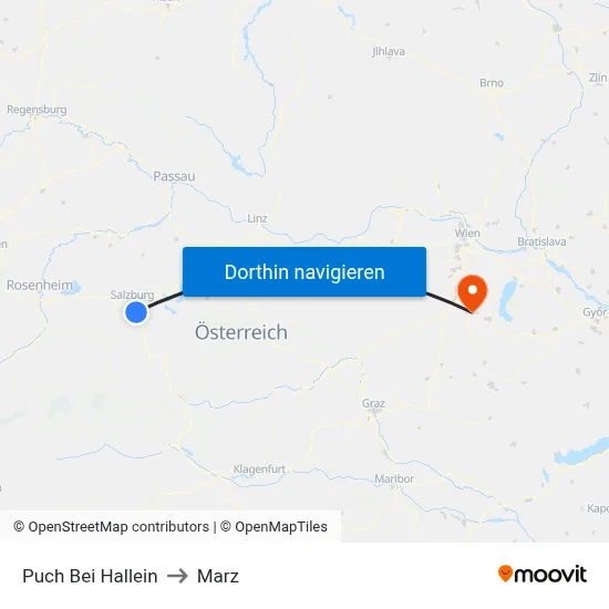 Puch Bei Hallein to Marz map
