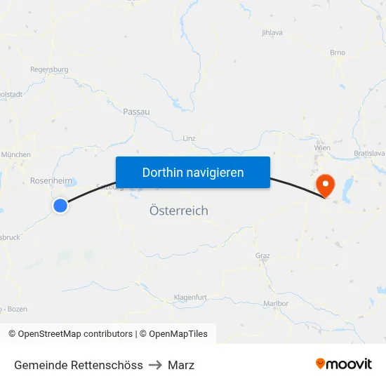 Gemeinde Rettenschöss to Marz map