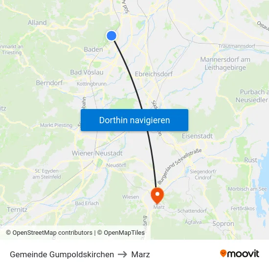 Gemeinde Gumpoldskirchen to Marz map