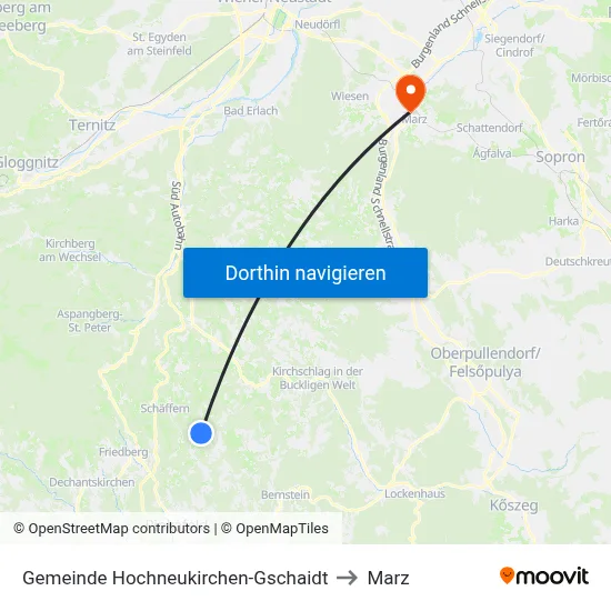 Gemeinde Hochneukirchen-Gschaidt to Marz map