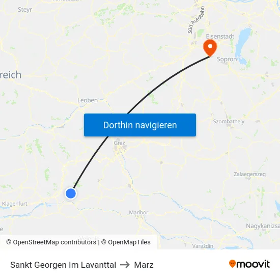 Sankt Georgen Im Lavanttal to Marz map