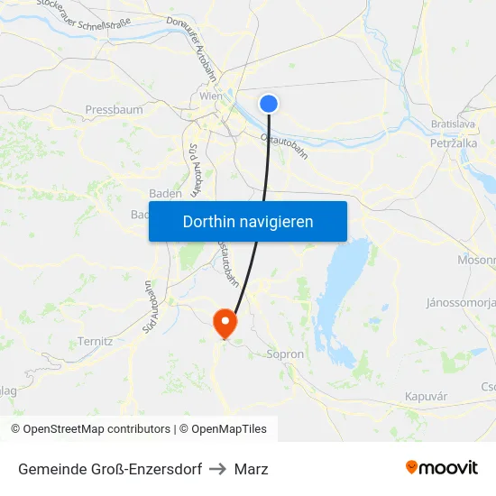 Gemeinde Groß-Enzersdorf to Marz map