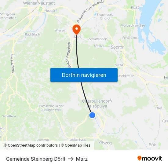 Gemeinde Steinberg-Dörfl to Marz map