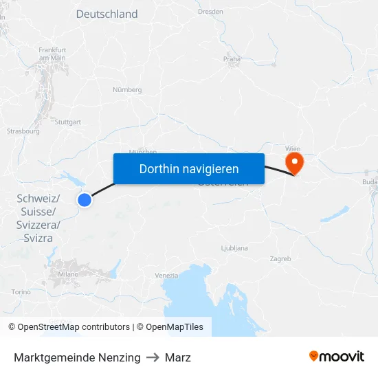 Marktgemeinde Nenzing to Marz map